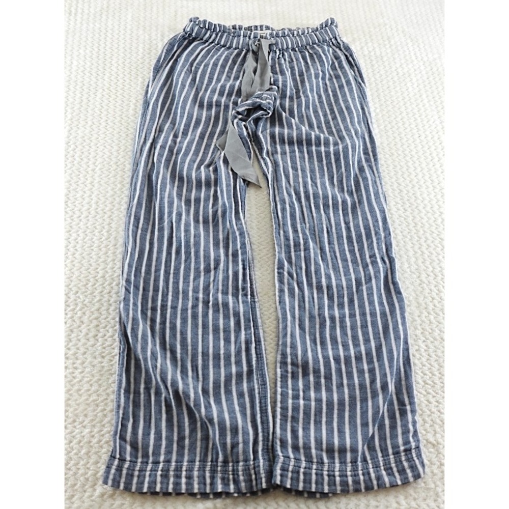 American Eagle Outfitters Pants Women's  M Blue White Striped Tie Waist